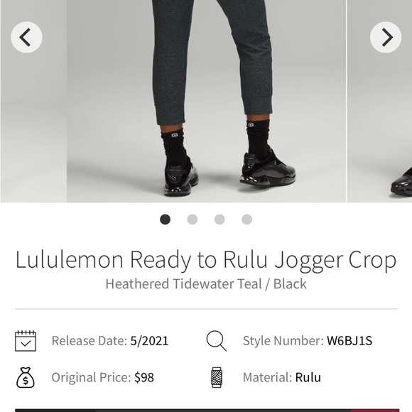 LULULEMON Ready To Rulu High Rise Cropped Joggers Size 2 - Picture 5 of 6